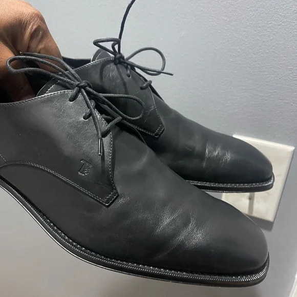 Tod’s Black Dress lace ups shoes Sz 12 - Picture 6 of 13